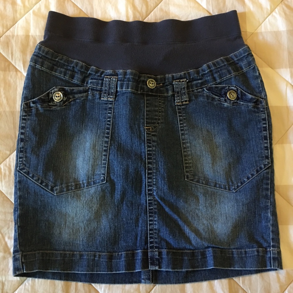 Oh Baby! by Motherhood Maternity Denim Skirt Size S
